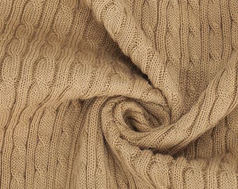 Raw Silk, Cable Twist Knit Fabric, Selvage Edge, Knitted Sweater Style, Quality Fabric and Material, Neotrims Textiles, Crafts & Sewing
