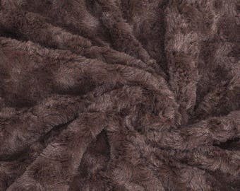 Mocha Brown, Soft Pile, Plush Fluffy Brown Fabric, Rose Texture, Photography Material, Quality Fabric, Sewing/Crafts, Neotrims Textiles