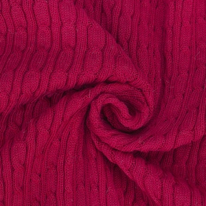 Red, Cable Twist Knit Fabric, Selvage Edge, Knitted Sweater Style, Quality Fabric and Material, Neotrims Textiles, Crafts & Sewing
