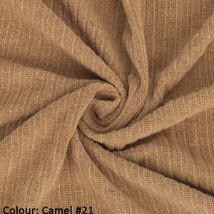 Camel, 1 meter, 4x2 Rib Effect Knit Jersey Fabric, Stretch/Resilient, Photography, Quality Fabric/Material, Sewing, Neotrims Textiles