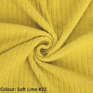 Soft Lime, 1 meter, 4x2 Rib Effect Knit Jersey Fabric, Stretch/Resilient, Photography, Quality Fabric/Material, Sewing, Neotrims Textiles