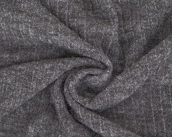 Charcoal Marl, 1 meter, 4x2 Rib Effect Knit Jersey Fabric, Stretch/Resilient, Photography, Quality Fabric/Material, Sewing, Neotrims