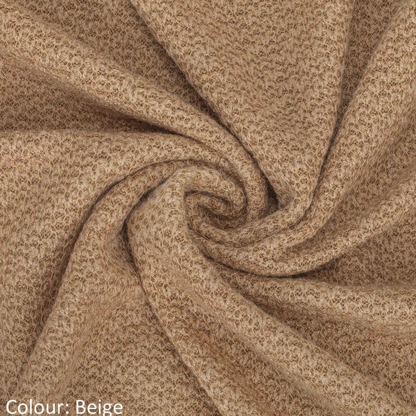 Beige, 1 Metre, HoneyComb Textured Knit Fabric, Jersey, Photography, Quality Fabric and Material, Neotrims Textiles, Crafts & Sewing