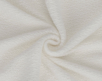 Gebroken wit, 1 meter, met honingraatstructuur gebreide stof, jersey, fotografie, hoogwaardige stof en materiaal, Neotrims-textiel, knutselen en naaien