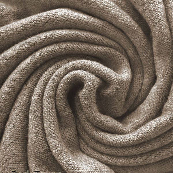 Dark Taupe, Soft Jersey, Knit Purl Brushed Fabric, Baby Photography Backdrop, Quality Fabric/Material, Sewing/Crafts, Neotrims Textiles