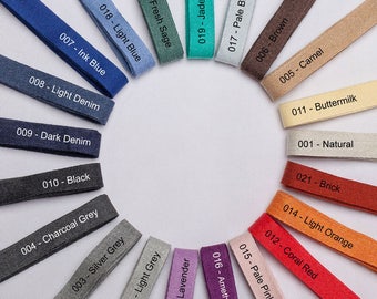 Chic-----Cotton----Raw edge --8 cm x Wide x 15 cm High- Fabric Coffee Labels