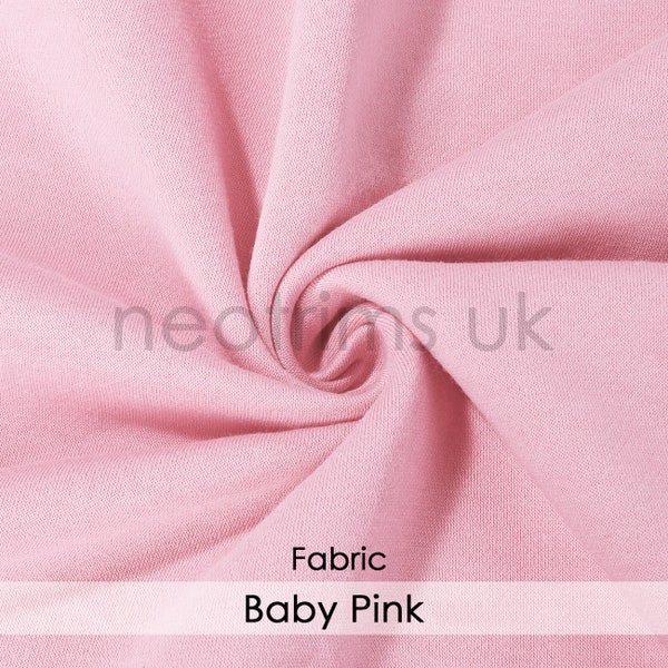 Pink Sweatshirt Fabric,Fleece Jersey Material Brushed Back Hoodies Fabric,Cheap Wholesale Medium Weight,200cm Wide,35Colors,Costume Neotrims