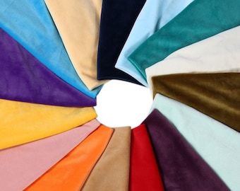 Velour Polar Fleece Anti Pill Quality Stretch Fabric,28 Colors,Soft Feel,Neotrims,Fat Squares 50cms x 80cms
