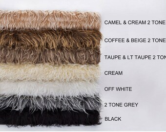  Thicke - Tela de piel sintética de pelo sintético de 59.1 x  19.7 in de largo, 2.362 in, para tapicería y manualidades, suave piel de  felpa falsa de lujo para disfraces