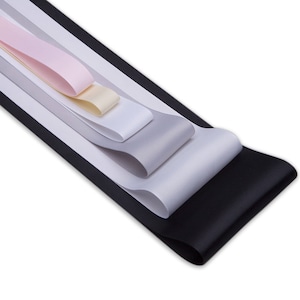 Nastro Grosgrain, lussuoso nastro Petersham per matrimonio, abbigliamento e artigianato, Neotrims. 100 mm – 19 mm, bianco, grigio, rosa, avorio, bianco vintage