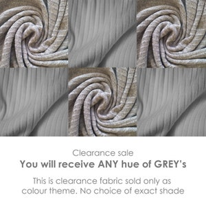 Puede incluir: Primer plano de una tela gris suave y texturizada. Venta de liquidaci&oacute;n: Recibir&aacute;s CUALQUIER tono de GRIS. Esta es una tela de liquidaci&oacute;n que se vende solo como tema de color. No hay opci&oacute;n de tono exacto.