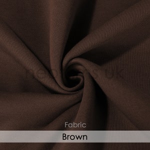 Dark Brown Sweatshirt Fabric by the Yard, Jersey Fleece Brushed Back Hoodies,Medium Weight,200cm Wide,35Colours,Garments Costume Neotrims UK