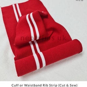 Knit Rib Waistband Cuff & Neckband Ribbing Welt Striped Ribbing Trim to ...
