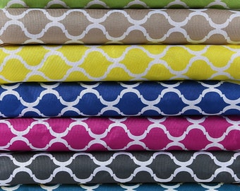 Tela de lona impermeable, diseño de quatrefoil de celosía repelente al agua, Material de jardín de tapicería para interiores y exteriores de 600 denier, muestra 10x10cm