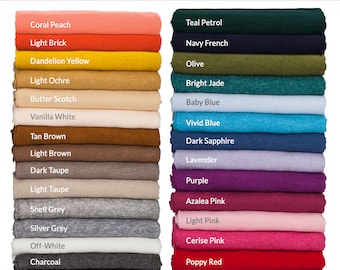 Tela de punto acanalado, textura de punto y revés, material de confección suave y elástico natural, 28 colores 20% de descuento en todos los colores, 2 metros Best Buy