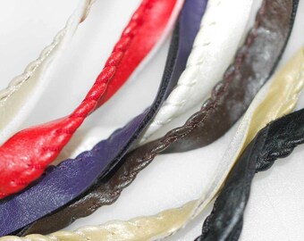 Faux Leather PU Ribbon Trim, Tape Border, Edging, Crafts, Coach Pram, Straps, Quality Fabric & Material, Sewing and Craft, Neotrims Textiles