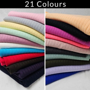 Knit Rib Jersey Fabric,4x2 Ribbed Textured Stretch Material For Apparel,Knitwear,Dressmaking. 10x10cm Sample PC British Made,Neotrims UK.