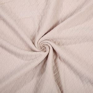 Strick Jersey Stoff Creme Beige,Doppelt gestrickt Quilt Style Harlequin Diamond Design.Hoddies,Jogger,Baby wächst & Neugeborene,Decken,Neotrims
