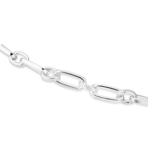 SilberNe Metallkette für Schmuckherstellung Borte.Dekoratives Halsband Stil Mesh Kettenglieder Plättchen Scheiben & Tropfen Kugeln Accessoire, oder kompletter Gürtel