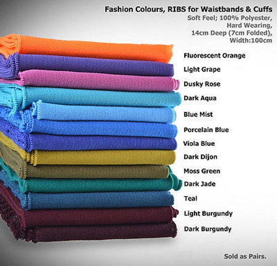 Neotrims Knit Rib Cuff Waistband Fabric Trimming Bomber Jackets Panels Wholesale
