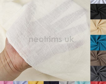 Voile Lawn FABRIC,(10 Meters) 100% Cotton,Superior Luxury Handle Gauze Material.Finest Muslin,17 Colors.Dressmaking & Curtains,Neotrims UK