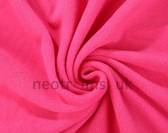 Cerise Pink Polar Fleece Fabric, Anti Pill Finish, Medium 320 Grams Weight, Quality Fabric & Material, Sewing and Crafts, Neotrims Textiles