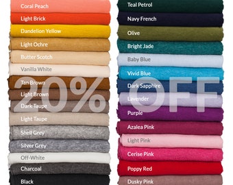 Ribbed Knit Fabric,Jersey Knit & Purl,Semi Brushed Stretch Soft Dress Material,28 Colors 20% Discount Some Colours,Sewing,Crafts,Neotrims UK