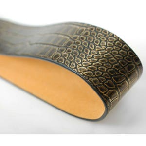 6.5cm Wide Luxurious Faux Leather PU Snake Skin Strap Trimming, Belts, Strap, Quality Fabric & Material, Sewing and Craft, Neotrims Textiles image 1