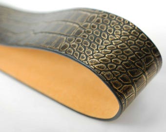 6.5cm Wide Luxurious Faux Leather PU Snake Skin Strap Trimming, Belts, Strap, Quality Fabric & Material, Sewing and Craft, Neotrims Textiles