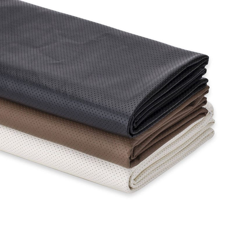 Muestra de tela Aertex de PVC de PU de piel sintética, solo 12x8 cm, resistente al agua, Material suave elástico, tela de calidad, costura y manualidades, Neotrims imagen 2