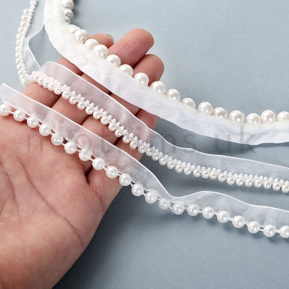 Pearls Bead Ribbon Trim Edging Vintage Lace,dressmaking Wedding
