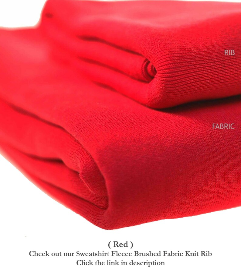 Crafts /& Sewing Neotrims Textiles Wholesale Red Sweatshirt Fleece Fabric School Colours Hoodies and Jersey Brushed Material