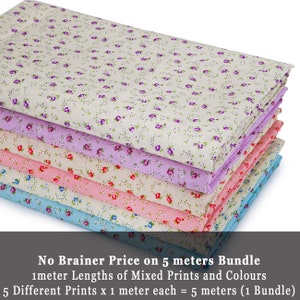 Floral Fabric Vintage Crafts Rosebuds Pattern Material By The Yard or No Brainer 5 Meters Bundle Sale Imitation Chintz Home Décor Fabrics