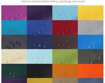 Water Proof Fabric Canvas By Neotrims UK.Water Repellent,Waterdrops Slides Off,Not Penetrate. Outdoor Seat Pads,PVC Coated,Strong Durable