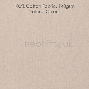 Tela Calicó 100% Algodón Sin Teñir, Color Crema Natural, También Blanco y Negro, Bordado Suave Superior, Material de Lona Ligero, 145 g/m², 60" de Ancho imagen 8