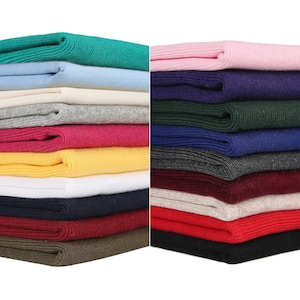 Rib Knit Trim Fabric,Ribbing Material For Cuffing Waistband & Neckbands Stretch Cotton Poly 1x1 Rib,Versatile for All Weight Fabrics,UK Made