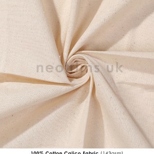 100% natürliches Baumwollgewebe, Superior-Stickerei, Canvas-Kernstoff, mittleres Gewicht, 145 g / m², 60-Zoll-Breite, Taschen, Basteln, leichte Polsterung