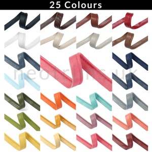 Faux Leather Piping Tape,Imitation Leather Trim Insertion Trimming Cord Ribbon,15mm,Strong & Supple Feel For Apparel,Furnishings,Upholstery