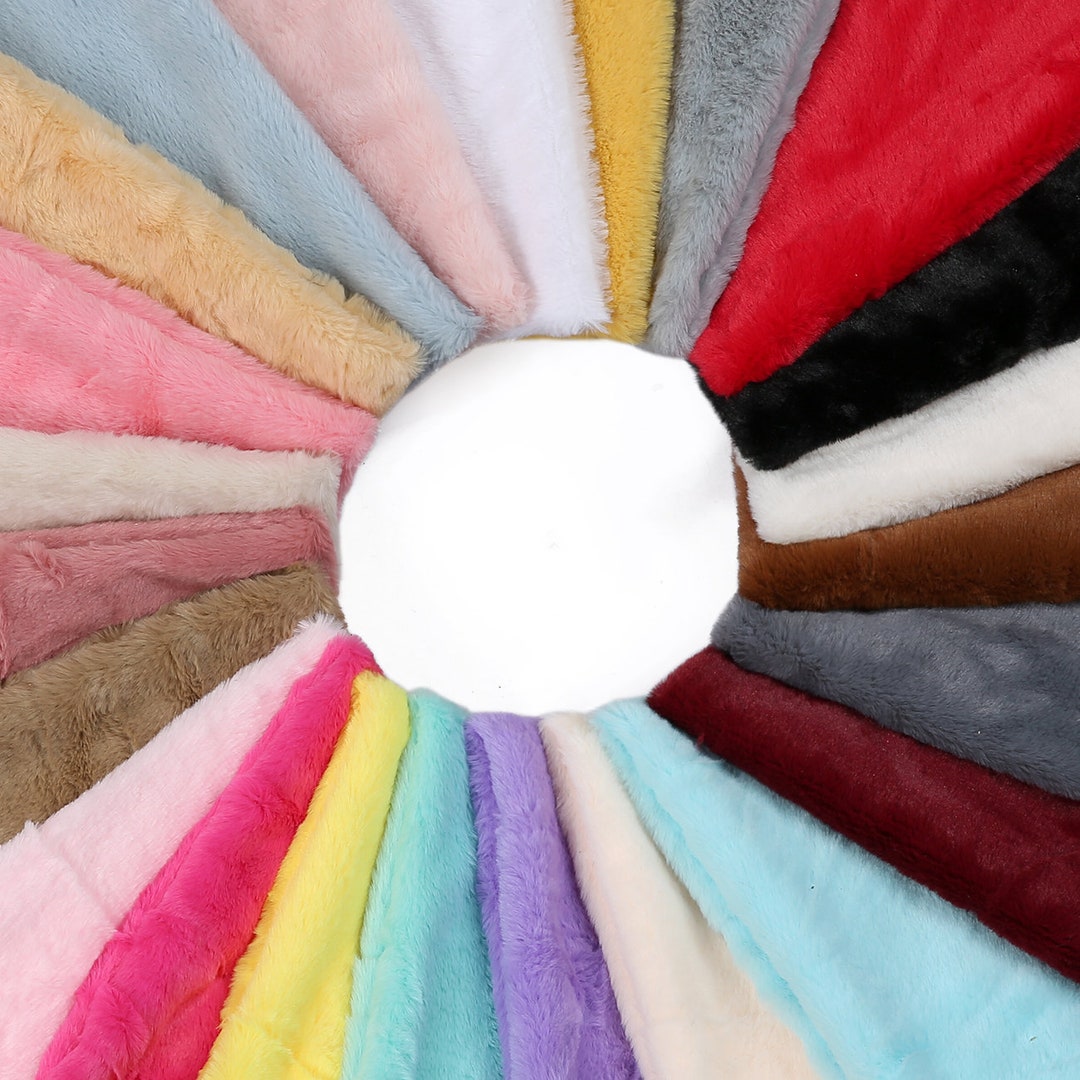 Puffy - Stretch Sherpa Fabric Faux Fur Fabric by the Yard - 13 Colors