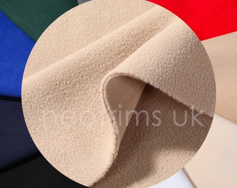 Bonded Polar Fleece Fabric Double-Sided Apparel Material 340gsm.Outdoor Gilets and Reversible Garments Soft Insulating Windproof Tech Jersey