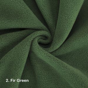 Fir Green Polar Fleece Fabric, Anti Pill Finish, Medium 320 Grams Weight, Quality Fabric & Material, Sewing and Crafts, Neotrims Textiles