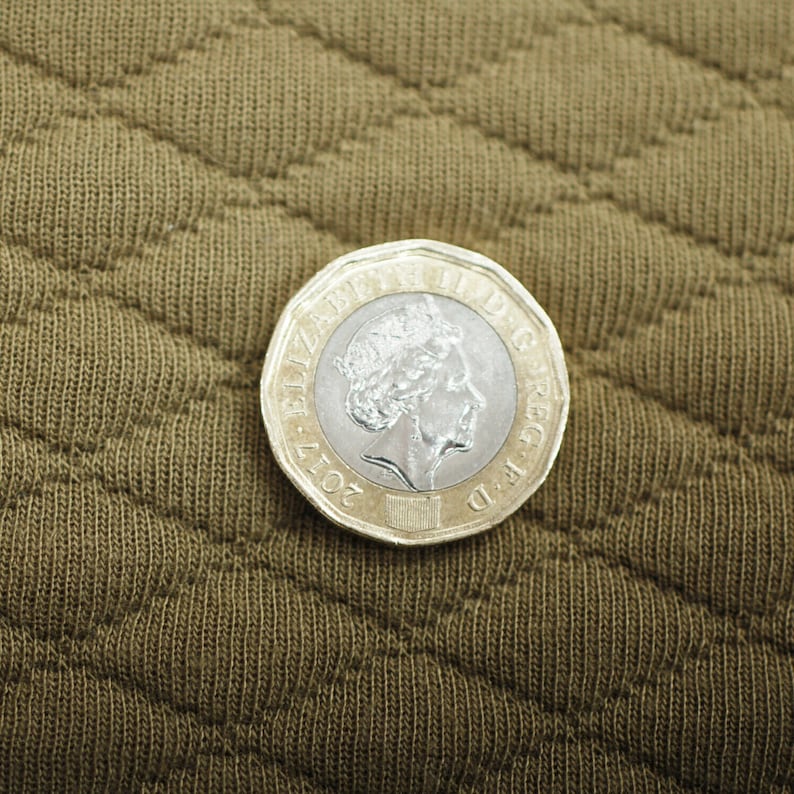 May include: A gold-colored British one pound coin with the image of Queen Elizabeth II and the year 2017 on it.