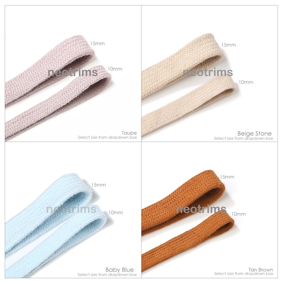 Drawstring Webbing Brown - PER QUARTER METRE Drawstring Webbing Brown - PER QUARTER METRE