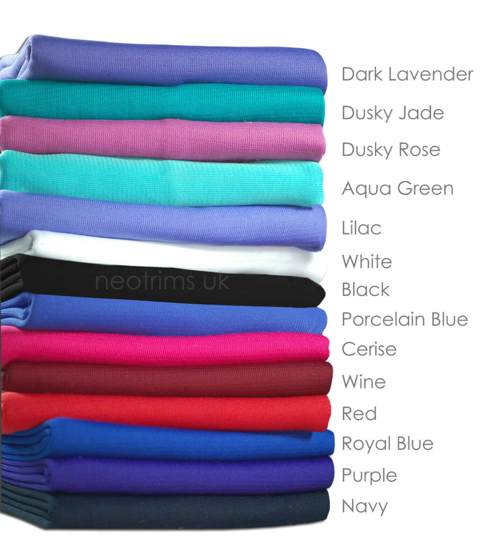 Polyester Jersey Knit Rib Stretch Fabric & Matching Ribbing Cuffs ...