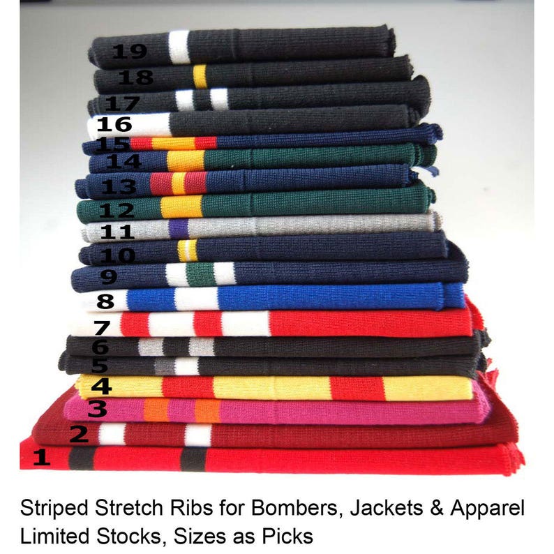 Waist Band /& Neck Band Ribs for Jackets Stretch Resilient Ribs. Luxurious Fine Quality Rib Fabric Panel Cuff Waistband Ribbed Trimming Bombers or Trim Dresses Neotrim Black Lycra Stretch Knit Rib