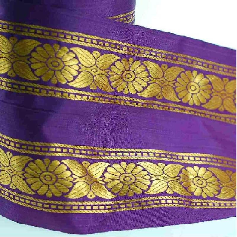 10cm Indian Silk Satin Ribbon Sari Salwar Kameez Trimming Etsy UK