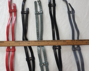 Faux Leather 10mm Stitched Strap Vintage Belt Trim.MixColor Qt5pcs JobLot.Cut & Sew for Costume,Handles,Decoration,Accerosize,Embellisment
