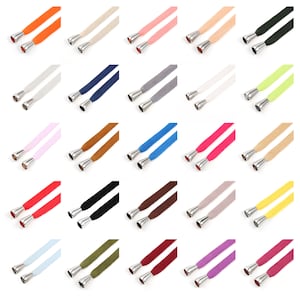 Sweatshirt Hoodie Drawstring with SILVER Metal Toggle Tip Ends.100% Cotton Cord Rope,10/15mm Width.Hoody Replacement Drawstring. 26 Colors