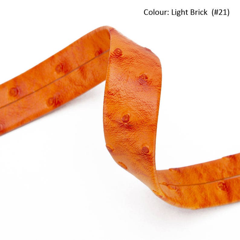 20mm Ostrich Skin Faux Leather PU Tape Trim Ribbon Etsy