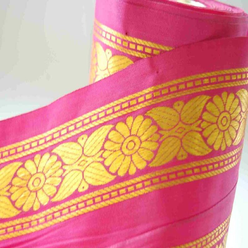 10cm Indian Silk Satin Ribbon Sari Salwar Kameez Trimming Etsy UK